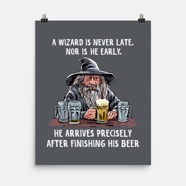 A Wizard Is Never Later-None-Matte-Poster-zascanauta