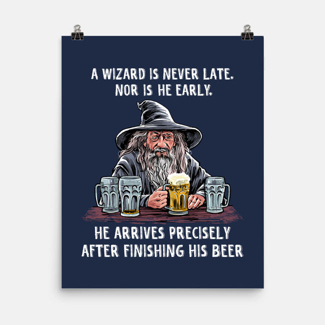 A Wizard Is Never Later-None-Matte-Poster-zascanauta