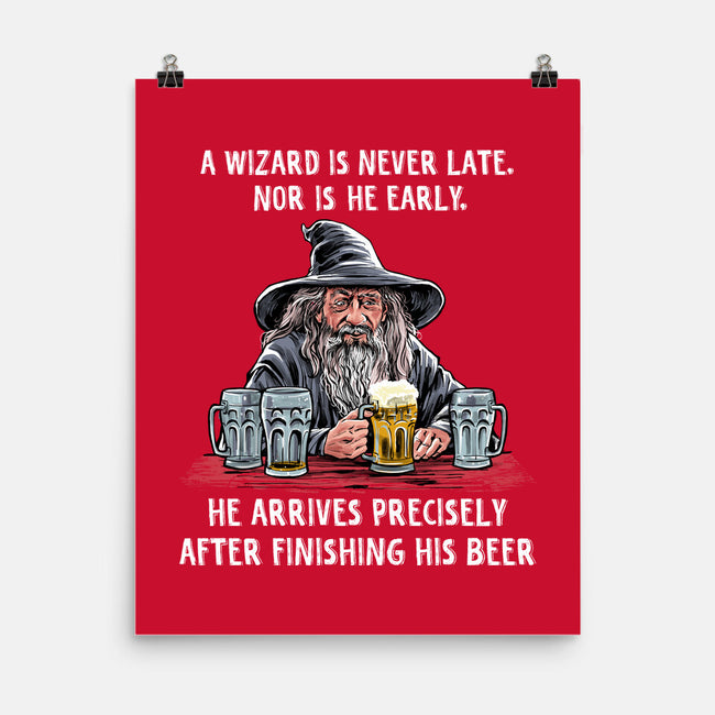 A Wizard Is Never Later-None-Matte-Poster-zascanauta