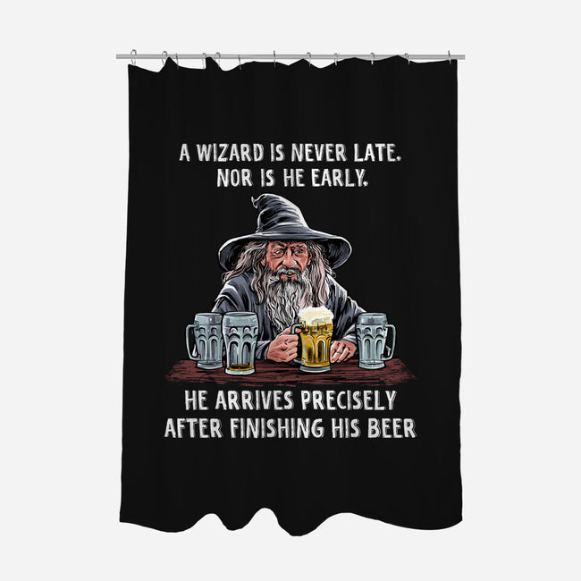 A Wizard Is Never Later-None-Polyester-Shower Curtain-zascanauta