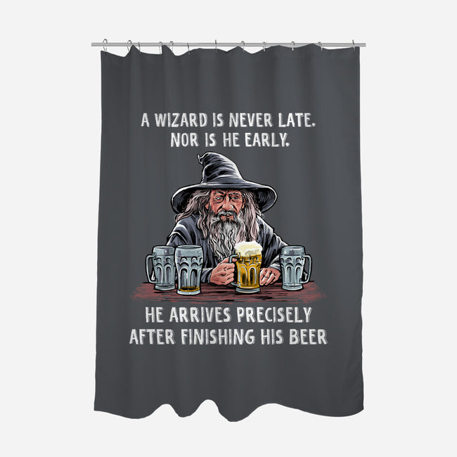 A Wizard Is Never Later-None-Polyester-Shower Curtain-zascanauta