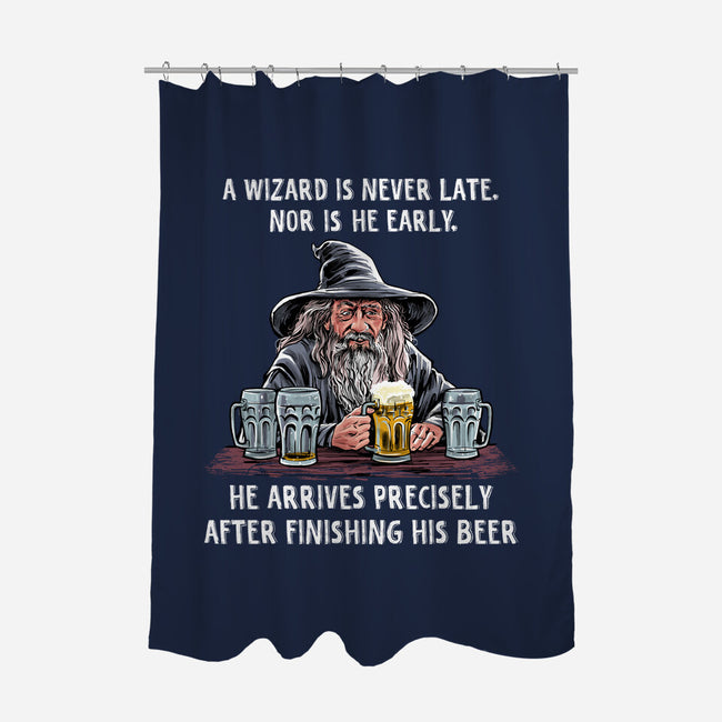 A Wizard Is Never Later-None-Polyester-Shower Curtain-zascanauta