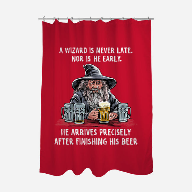 A Wizard Is Never Later-None-Polyester-Shower Curtain-zascanauta