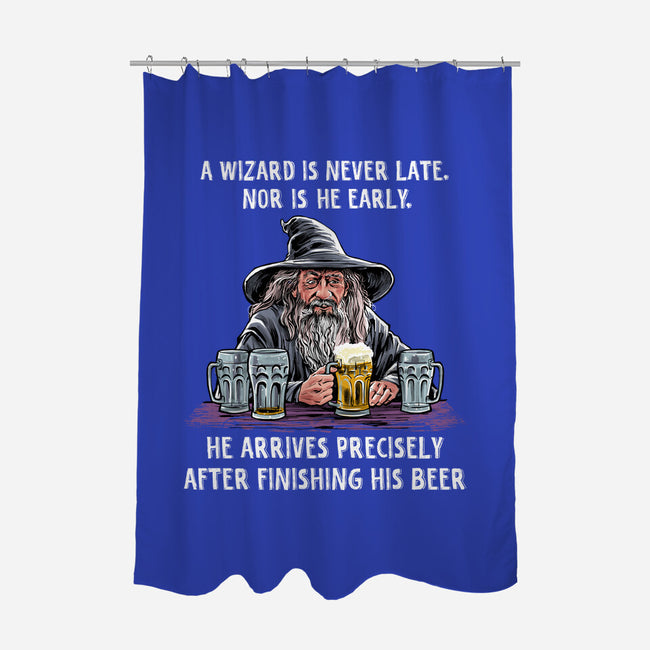 A Wizard Is Never Later-None-Polyester-Shower Curtain-zascanauta