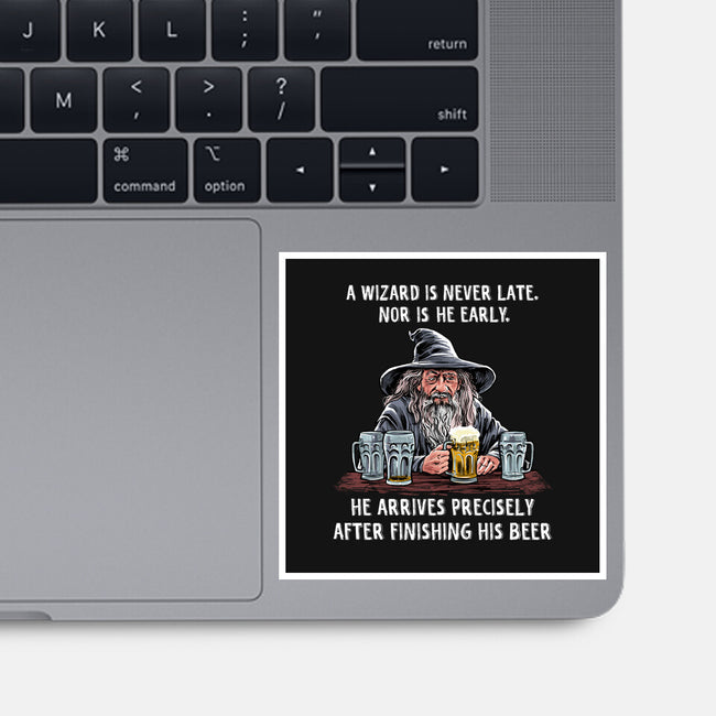A Wizard Is Never Later-None-Glossy-Sticker-zascanauta