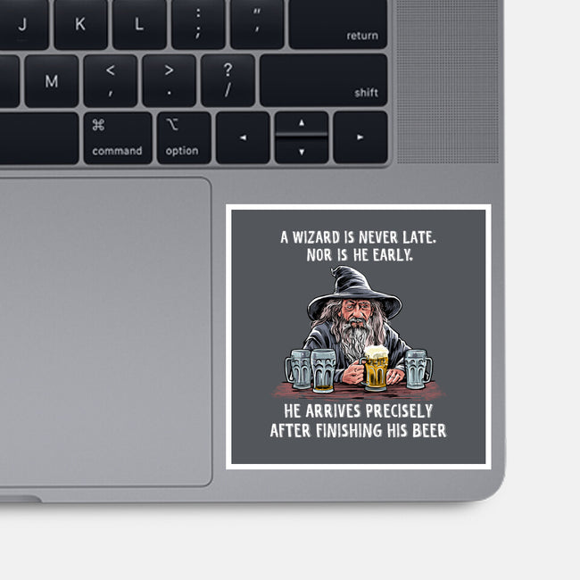 A Wizard Is Never Later-None-Glossy-Sticker-zascanauta