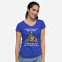 A Wizard Is Never Later-Womens-V-Neck-Tee-zascanauta