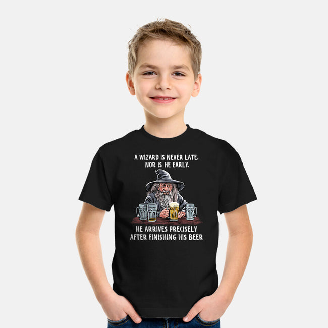A Wizard Is Never Later-Youth-Basic-Tee-zascanauta