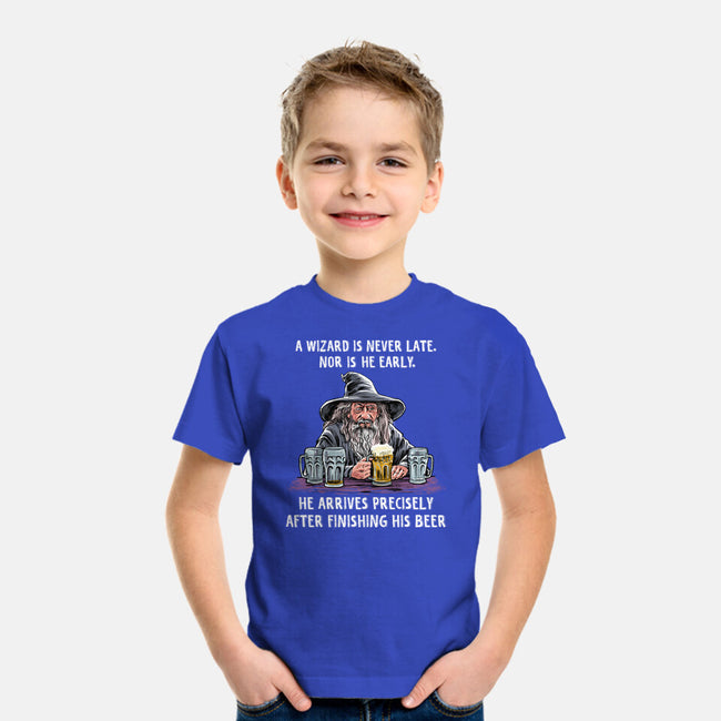 A Wizard Is Never Later-Youth-Basic-Tee-zascanauta