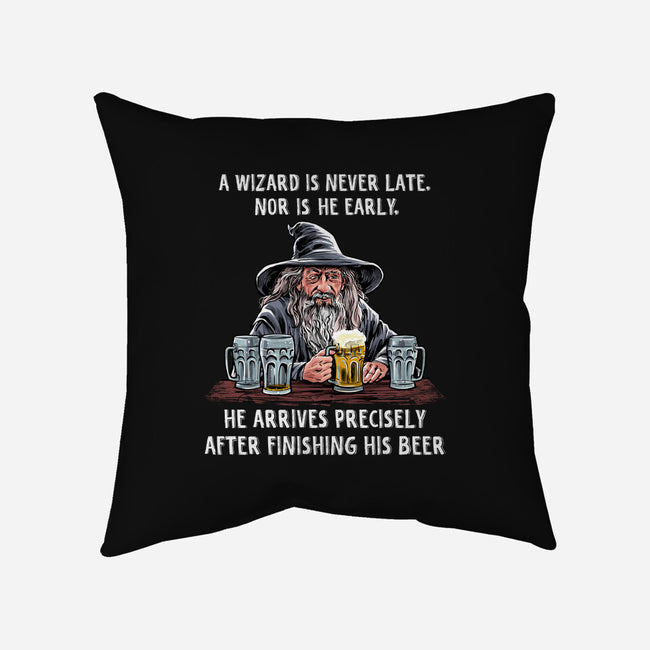 A Wizard Is Never Later-None-Removable Cover w Insert-Throw Pillow-zascanauta