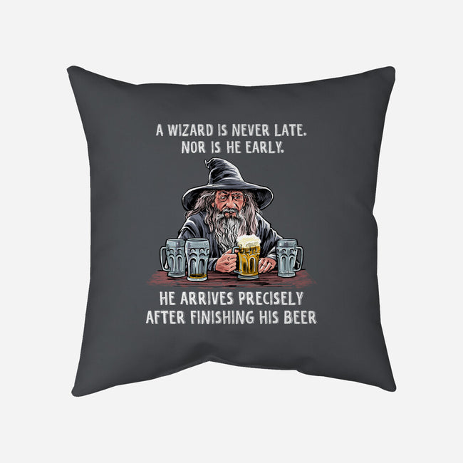 A Wizard Is Never Later-None-Removable Cover w Insert-Throw Pillow-zascanauta