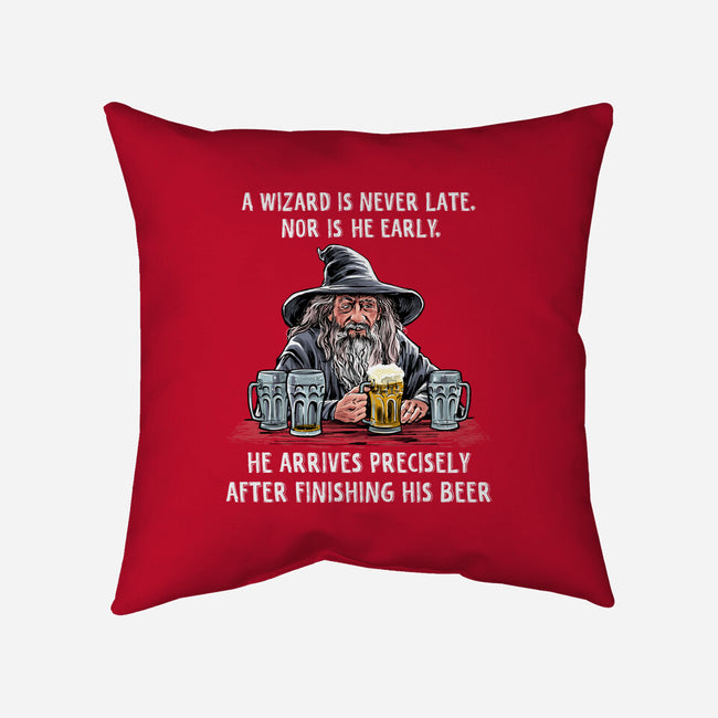 A Wizard Is Never Later-None-Removable Cover w Insert-Throw Pillow-zascanauta