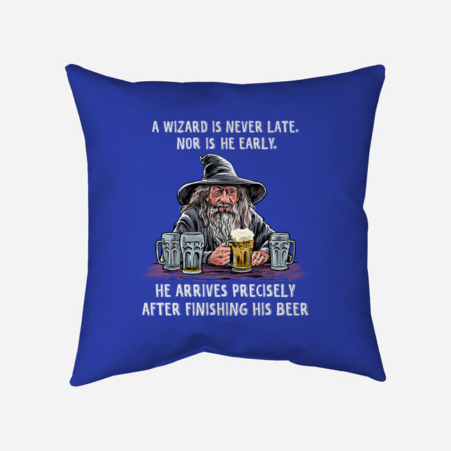 A Wizard Is Never Later-None-Removable Cover w Insert-Throw Pillow-zascanauta