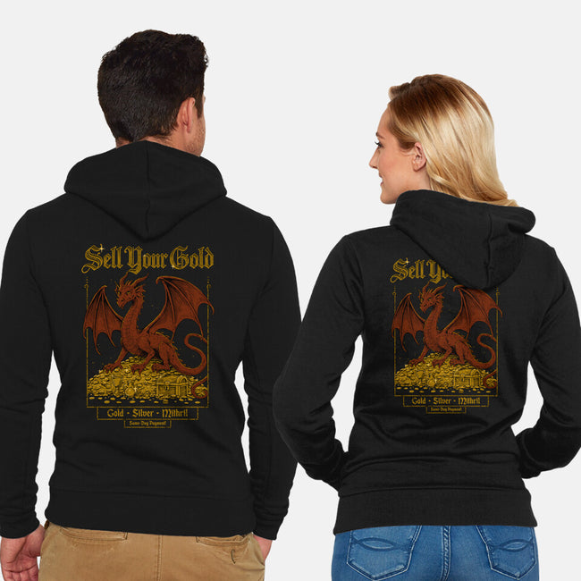 Sell Your Gold-Unisex-Zip-Up-Sweatshirt-Hafaell