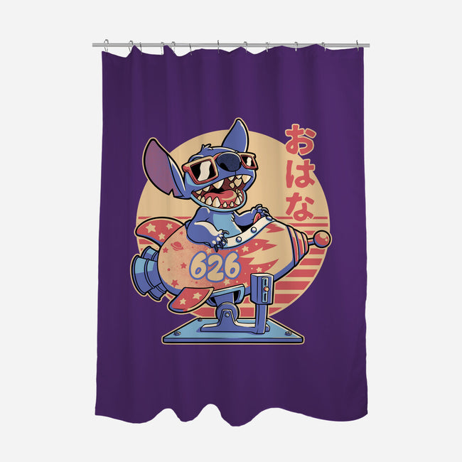 Experiment Alien Spaceship-None-Polyester-Shower Curtain-Studio Mootant