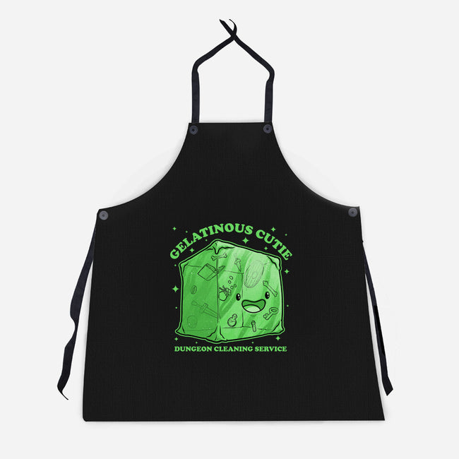Gelatinous Cute Dungeon Monster-Unisex-Kitchen-Apron-Studio Mootant