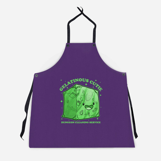 Gelatinous Cute Dungeon Monster-Unisex-Kitchen-Apron-Studio Mootant