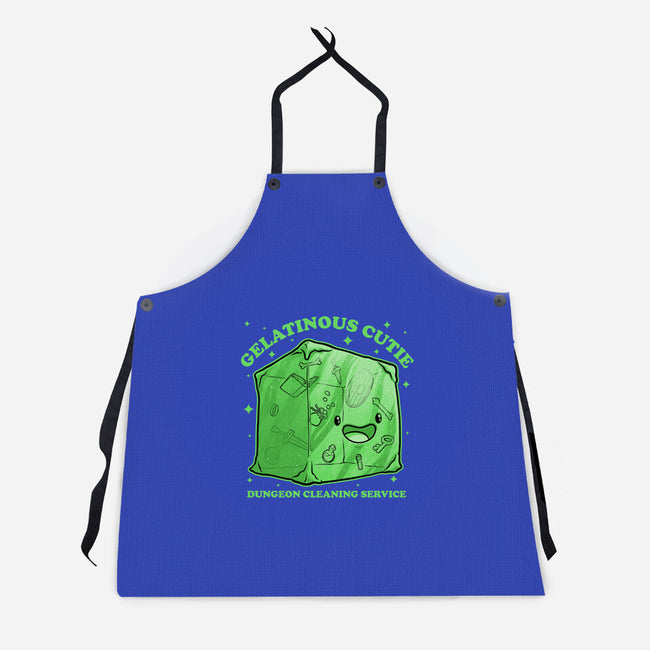 Gelatinous Cute Dungeon Monster-Unisex-Kitchen-Apron-Studio Mootant
