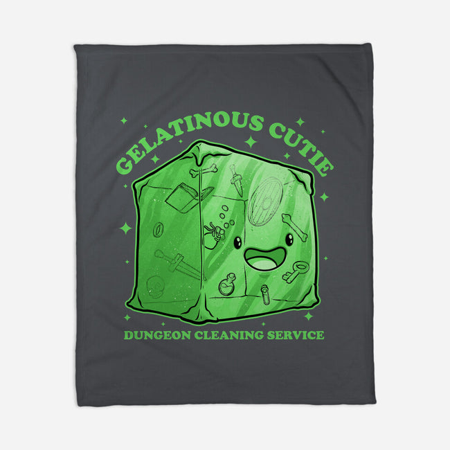 Gelatinous Cute Dungeon Monster-None-Fleece-Blanket-Studio Mootant