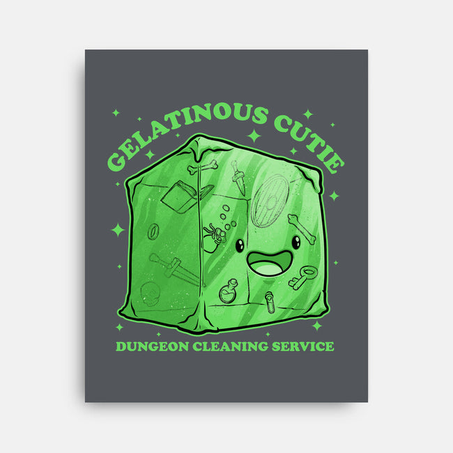 Gelatinous Cute Dungeon Monster-None-Stretched-Canvas-Studio Mootant
