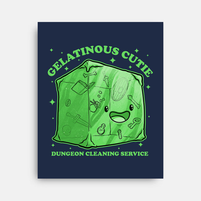 Gelatinous Cute Dungeon Monster-None-Stretched-Canvas-Studio Mootant