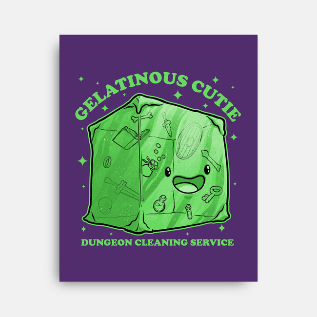 Gelatinous Cute Dungeon Monster-None-Stretched-Canvas-Studio Mootant