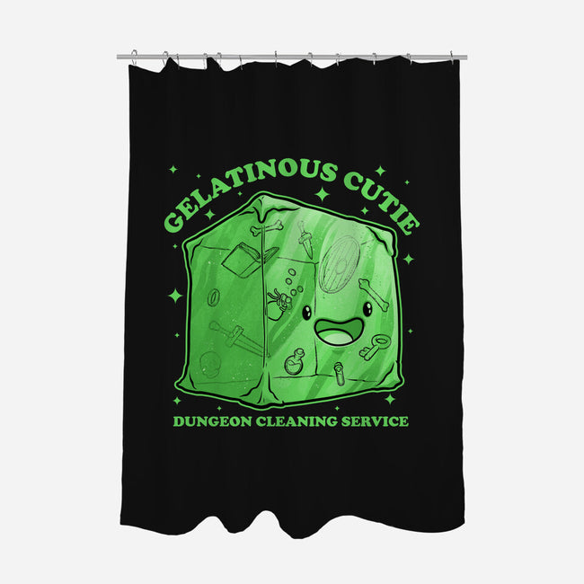 Gelatinous Cute Dungeon Monster-None-Polyester-Shower Curtain-Studio Mootant