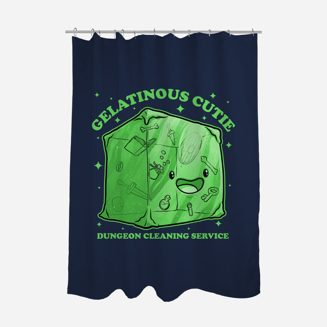 Gelatinous Cute Dungeon Monster-None-Polyester-Shower Curtain-Studio Mootant