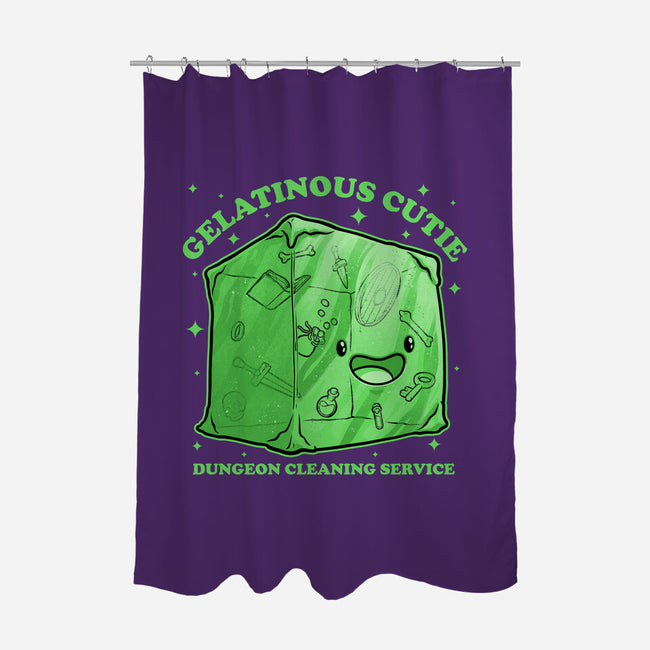 Gelatinous Cute Dungeon Monster-None-Polyester-Shower Curtain-Studio Mootant