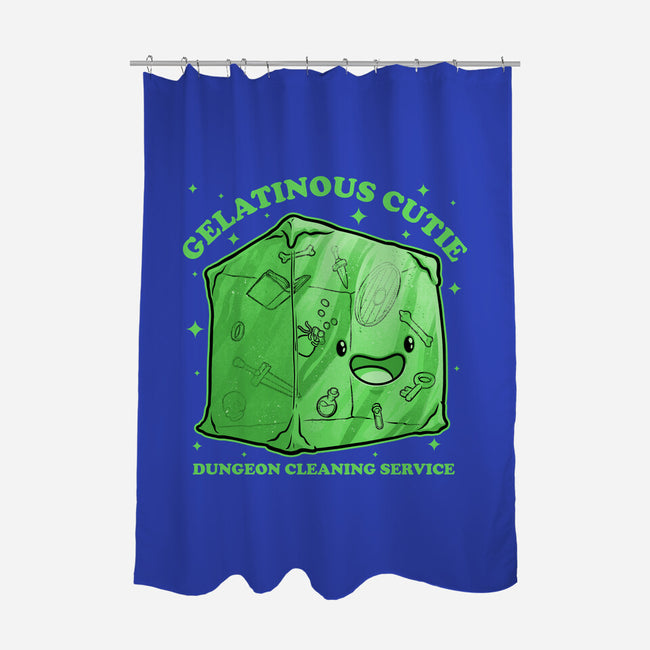 Gelatinous Cute Dungeon Monster-None-Polyester-Shower Curtain-Studio Mootant