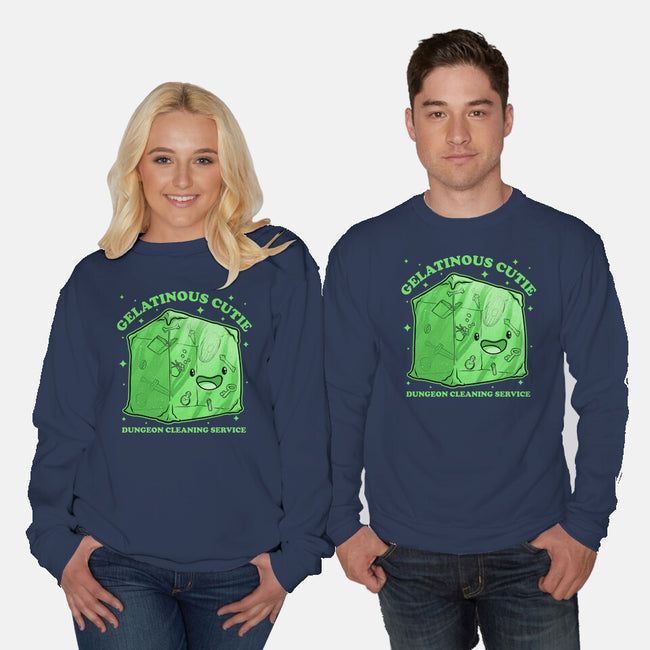 Gelatinous Cute Dungeon Monster-Unisex-Crew Neck-Sweatshirt-Studio Mootant
