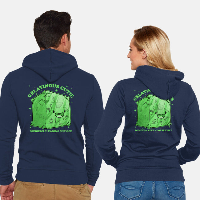 Gelatinous Cute Dungeon Monster-Unisex-Zip-Up-Sweatshirt-Studio Mootant