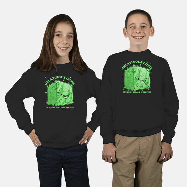 Gelatinous Cute Dungeon Monster-Youth-Crew Neck-Sweatshirt-Studio Mootant