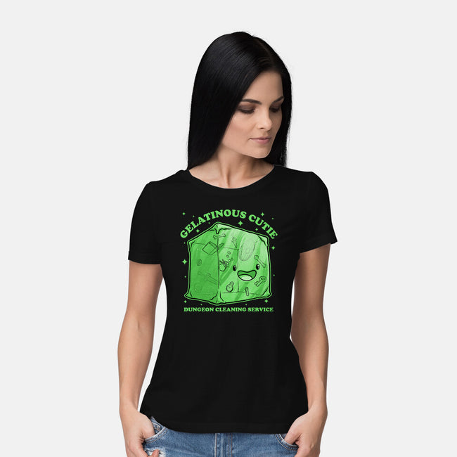Gelatinous Cute Dungeon Monster-Womens-Basic-Tee-Studio Mootant