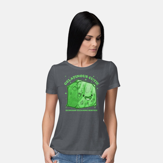 Gelatinous Cute Dungeon Monster-Womens-Basic-Tee-Studio Mootant