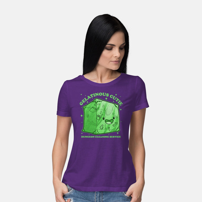 Gelatinous Cute Dungeon Monster-Womens-Basic-Tee-Studio Mootant