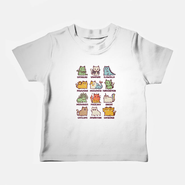Meowthological Creatures-Baby-Basic-Tee-kg07