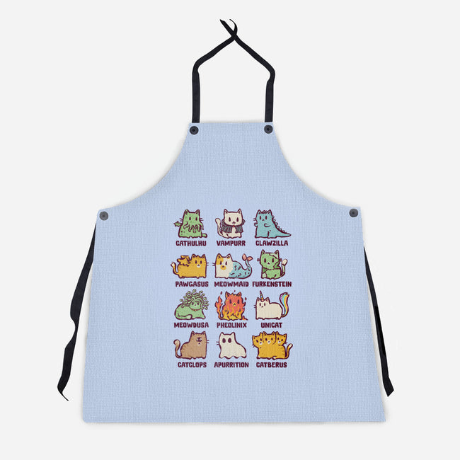 Meowthological Creatures-Unisex-Kitchen-Apron-kg07