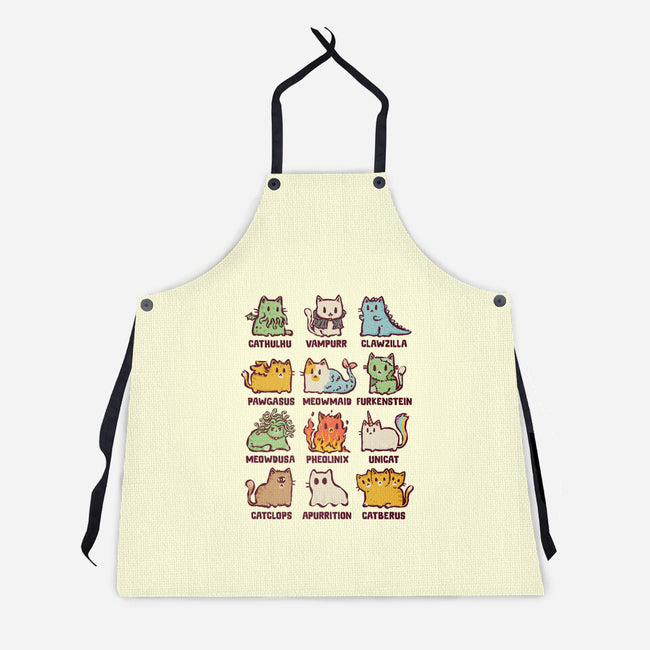 Meowthological Creatures-Unisex-Kitchen-Apron-kg07