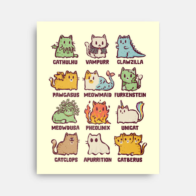 Meowthological Creatures-None-Stretched-Canvas-kg07