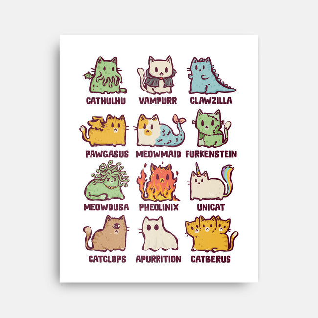 Meowthological Creatures-None-Stretched-Canvas-kg07