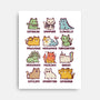 Meowthological Creatures-None-Stretched-Canvas-kg07