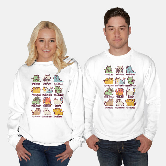 Meowthological Creatures-Unisex-Crew Neck-Sweatshirt-kg07
