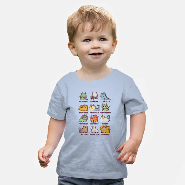 Meowthological Creatures-Baby-Basic-Tee-kg07
