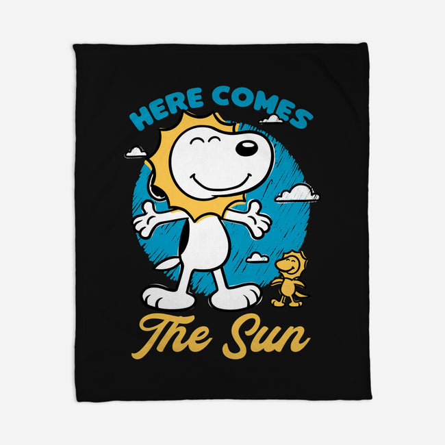 Beagle Summer Music-None-Fleece-Blanket-Studio Mootant