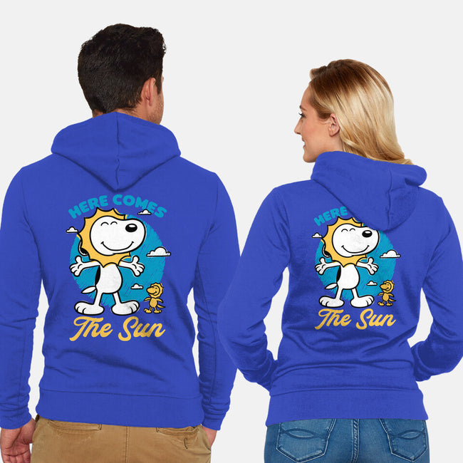 Beagle Summer Music-Unisex-Zip-Up-Sweatshirt-Studio Mootant