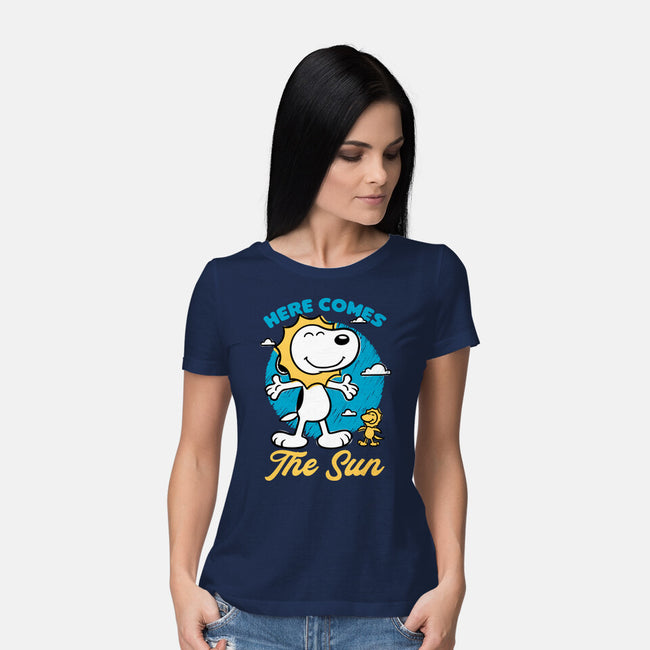 Beagle Summer Music-Womens-Basic-Tee-Studio Mootant