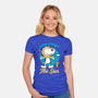 Beagle Summer Music-Womens-Fitted-Tee-Studio Mootant