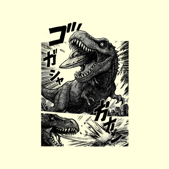 T-rex Vs Ufo-None-Adjustable Tote-Bag-fanfabio