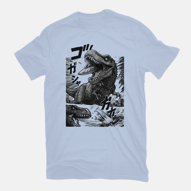 T-rex Vs Ufo-Mens-Heavyweight-Tee-fanfabio